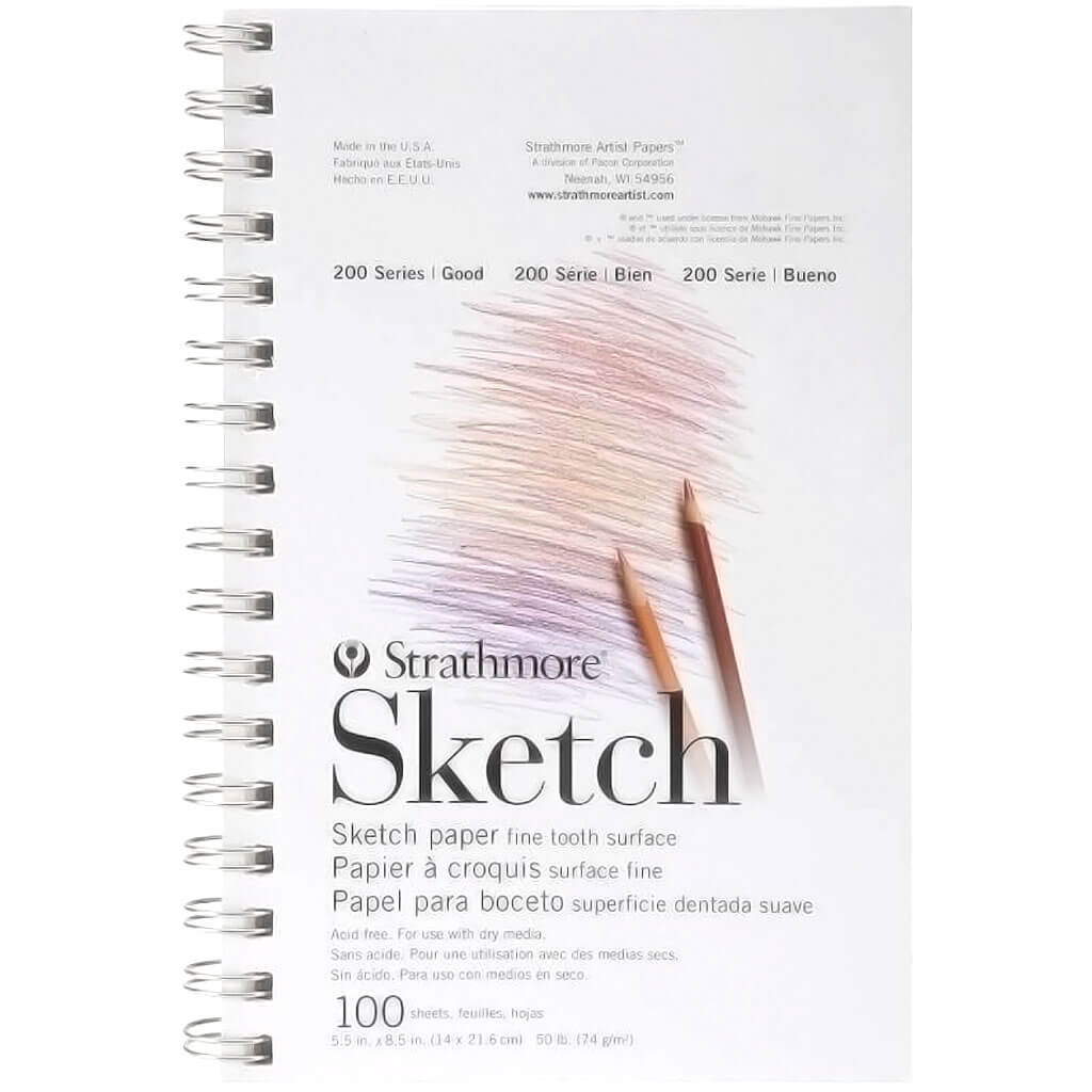 Strathmore Sketch Paper Pad 200 Series 5.5in x 8.5in 100 Sheets