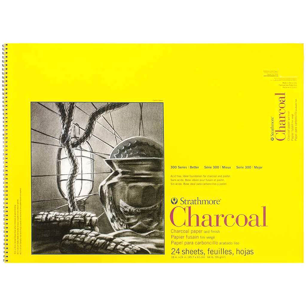 300 Series Charcoal Paper Pad 24Sheets 18in x 24in