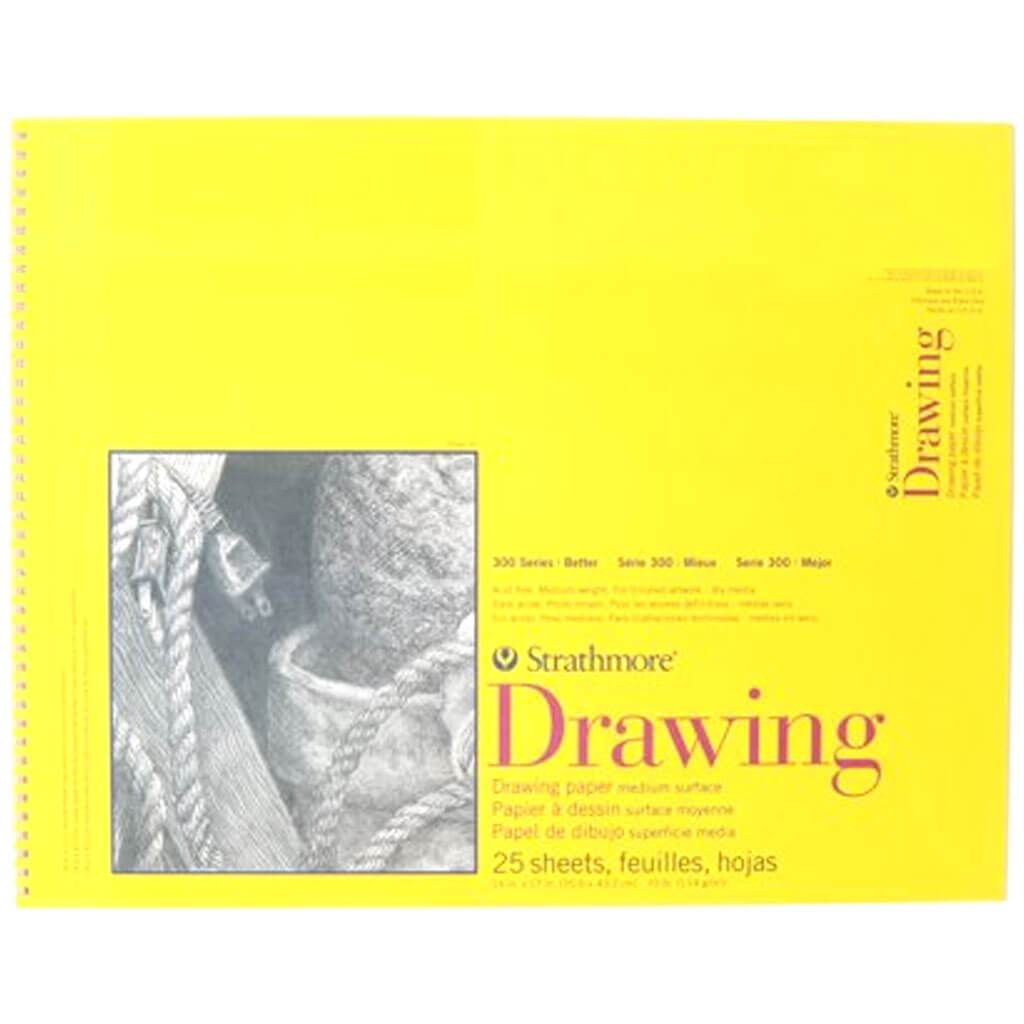 Strathmore 300 Series Drawing Spiral Bound Pads 14in x 17in Spiral 25 Sheet