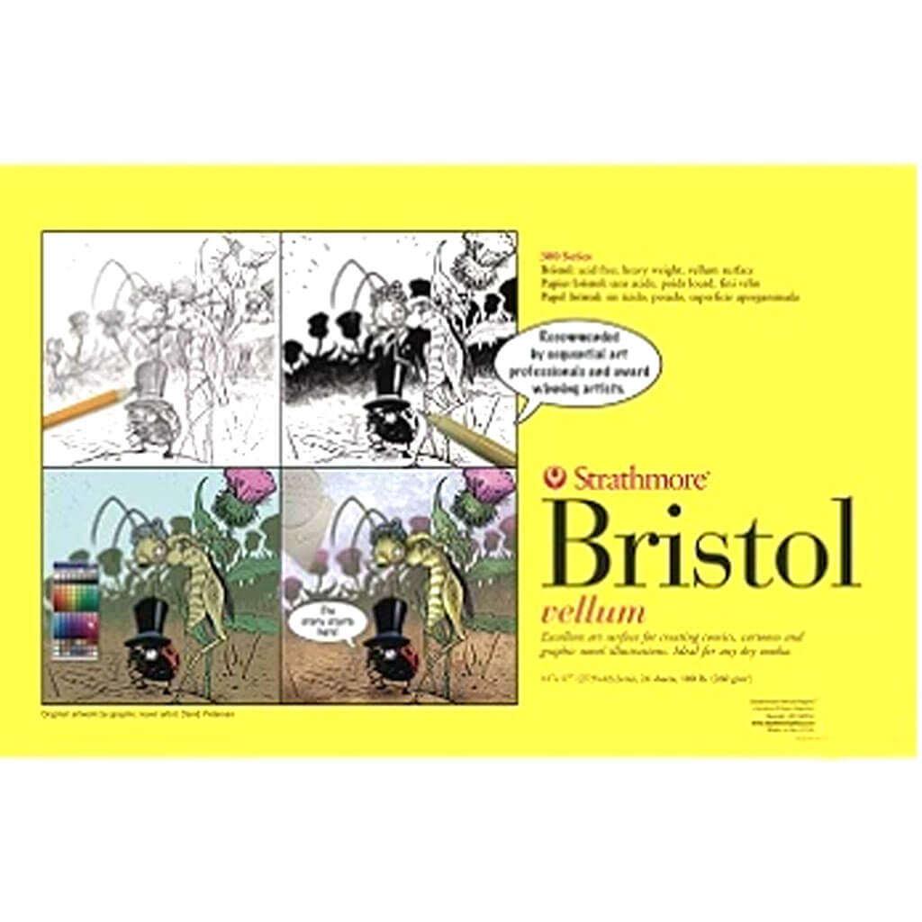 300 Series Bristol Pad Vellum 24Sheets 11in x 17in