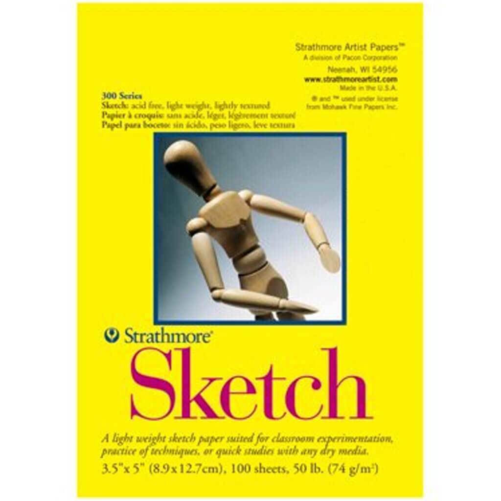 Strathmore 300 Series Sketch Pad 3.5in x 5in Wire Bound 100 Sheets