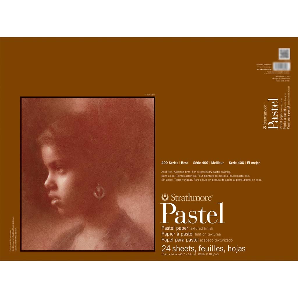 Strathmore 400 Series Pastel Paper Pad 18in x 24in Assorted Colors 24 Sheets