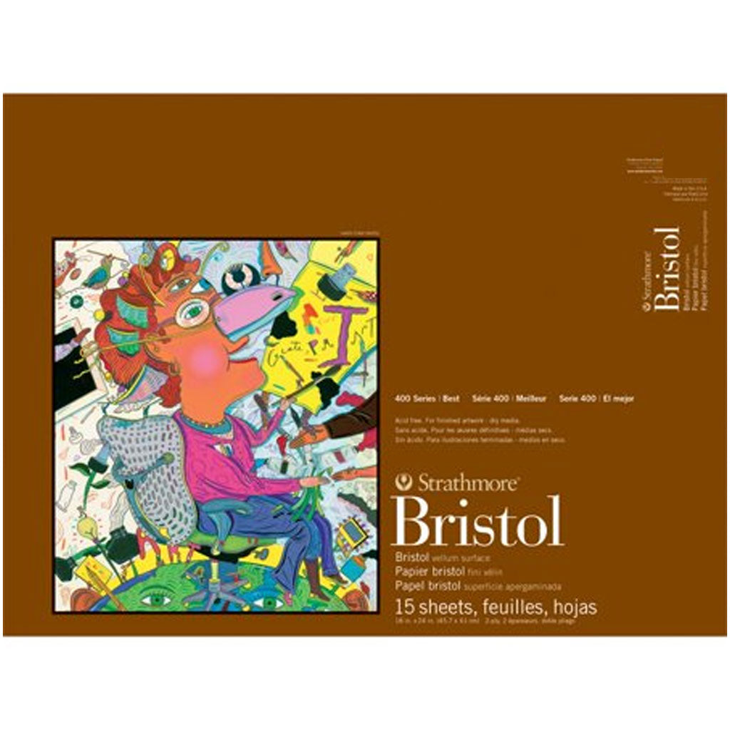 400 Series Bristol Pad 2Ply Vellum 18in x 24in