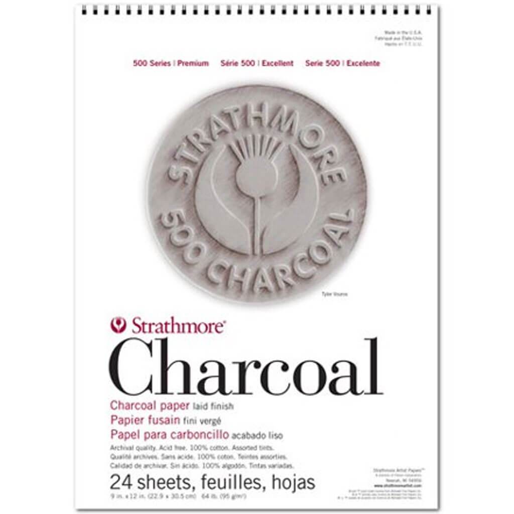 Strathmore 500 Series Charcoal Pad 9in x 12in 24 Sheets