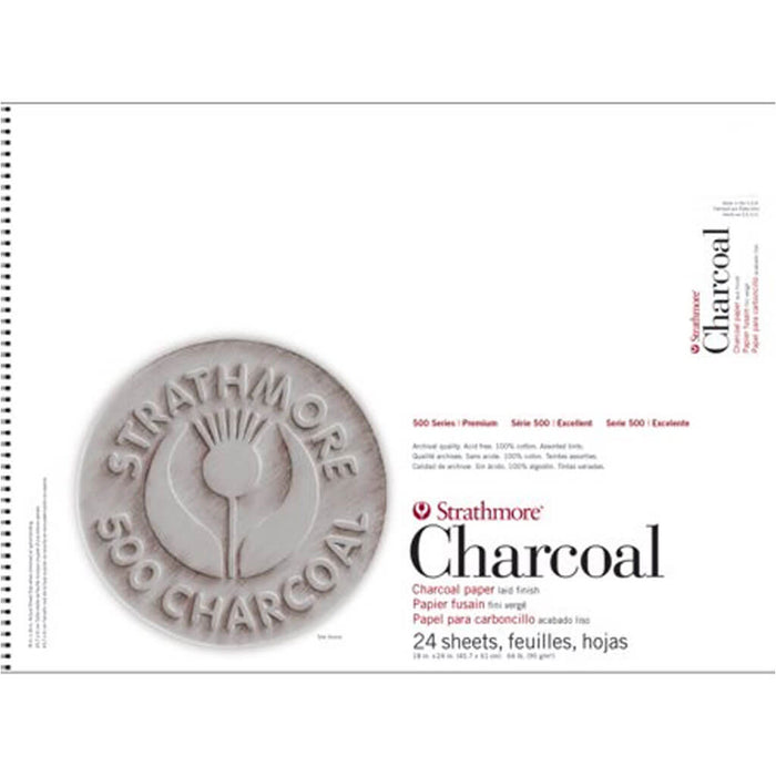 500 Series Charcoal Pad Assorted Tints 24Sheets 18in x 24in