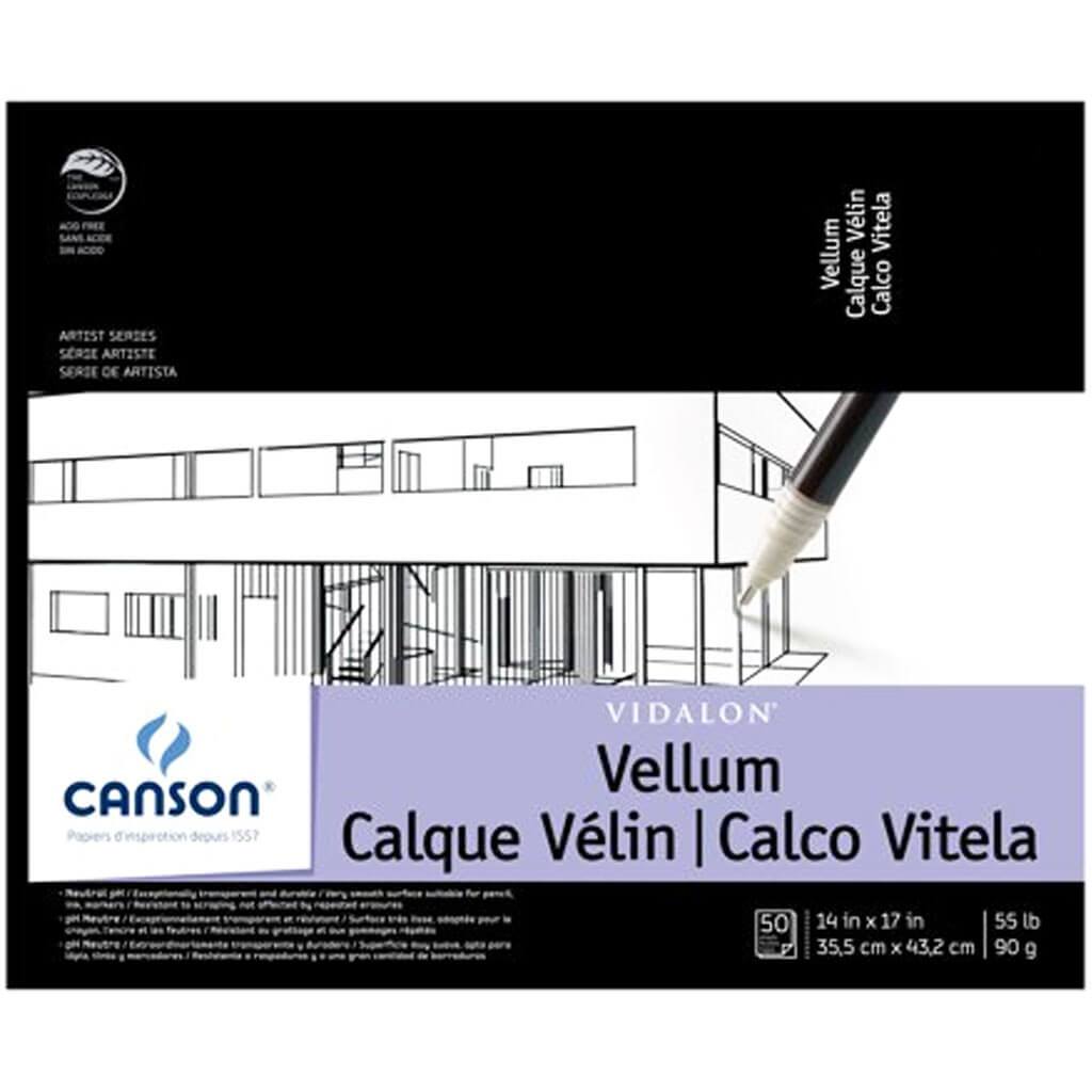 Vidalon Vellum Pad 14in x 17in 50 Sheet 55lb