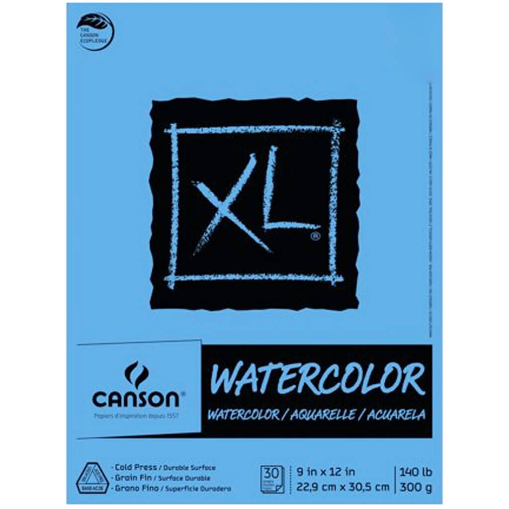 XL Watercolor Paper Pad 9in x 12in 30 Sheets