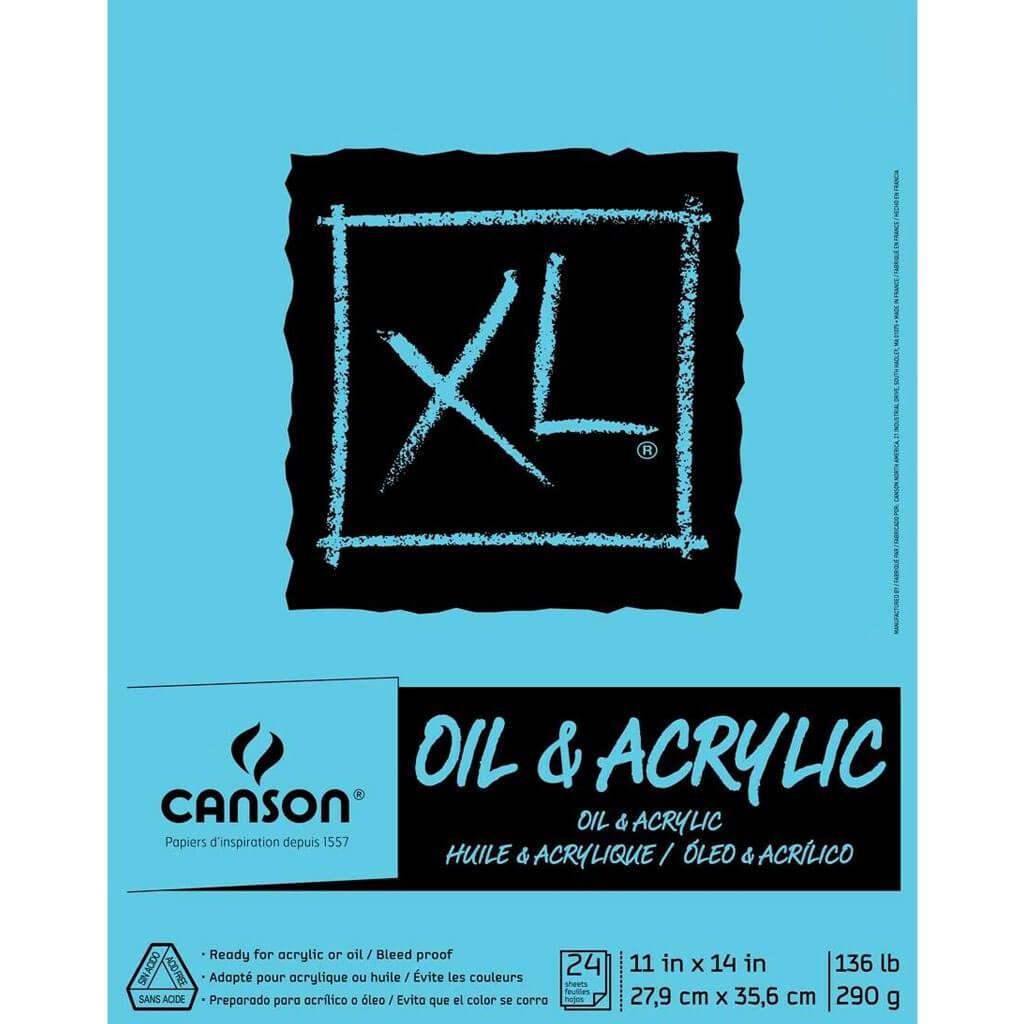 Canson XL Oil and Acrylic Pad 11in x 14in 24 Sheets