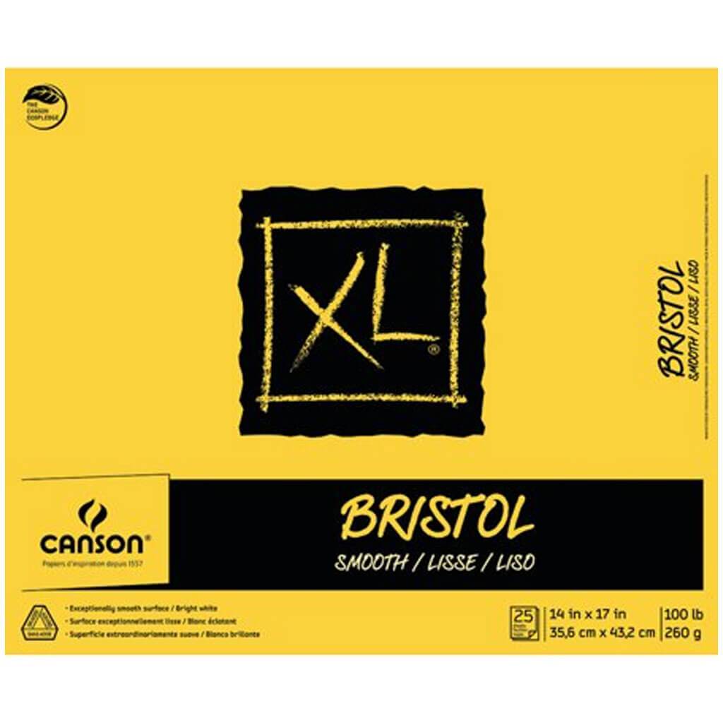 Canson XL Bristol Smooth Pad 14in x 17in 100lb