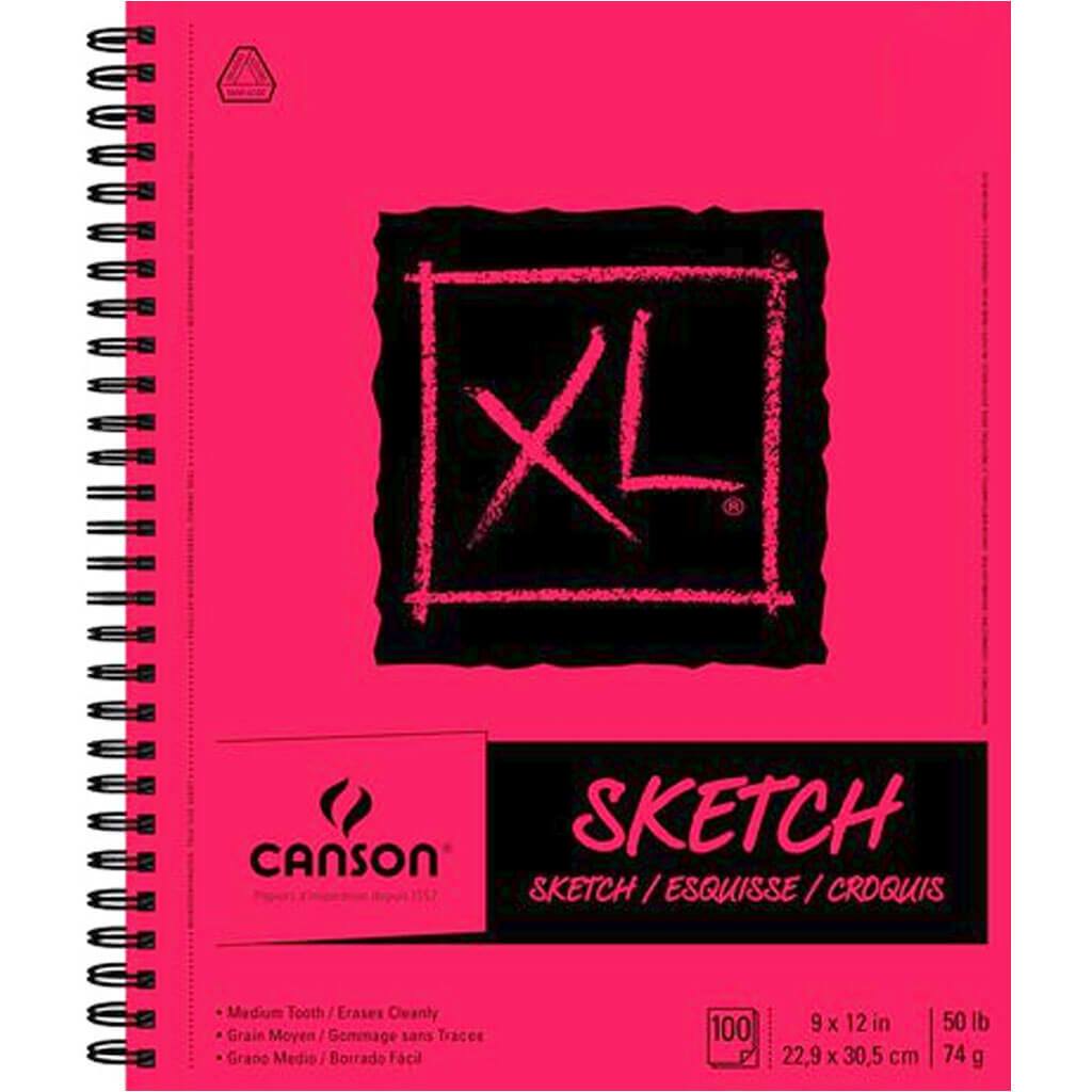 Canson XL Sketch Pad Wirebound 12in x 9in 100 Sheets