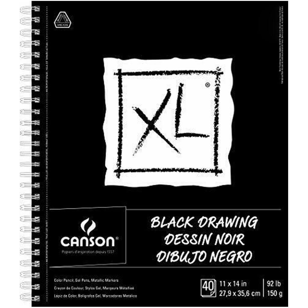 XL Black Drawing Pads 11in x 14in 40 Sheets