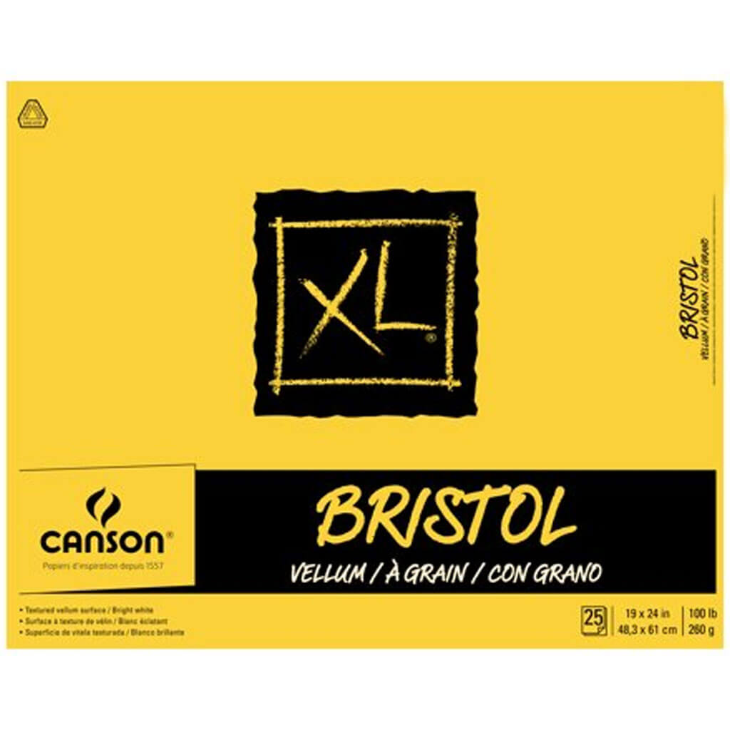 XL Bristol Pad 19in x 24in Vellum 25Sheets Tapebound