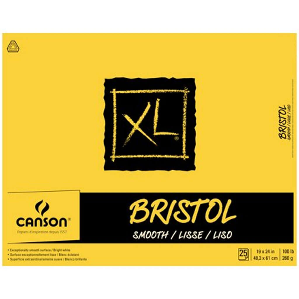 XL Bristol Pad 19in x 24in Smooth 25Sheets Tapebound