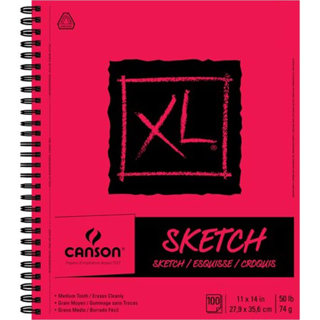XL Sketch Pads Side Wire-Bound 11in x 14in 100 Sheets