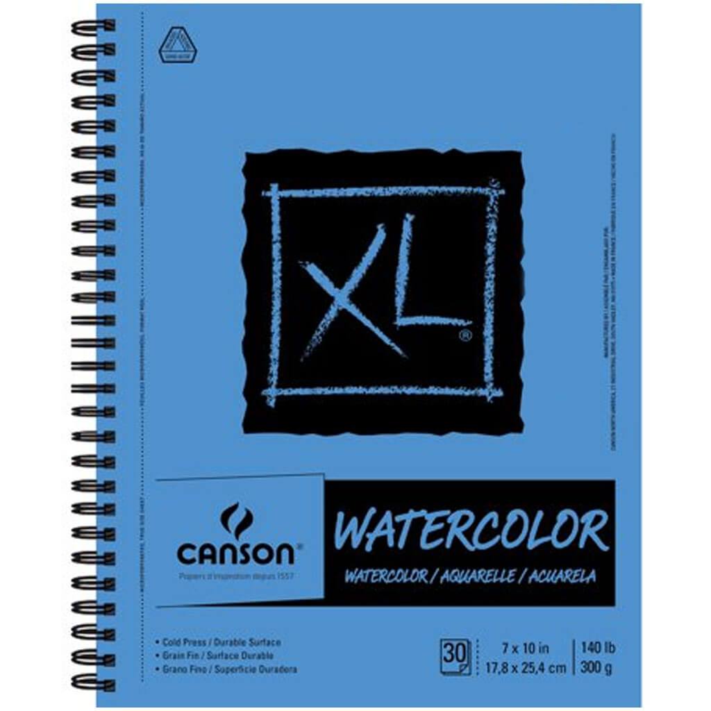 XL Watercolor Pad 7in x 10in Wirebound 30 Sheets