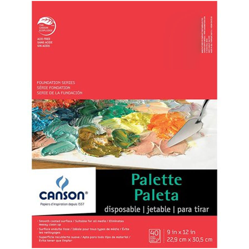 XL Disposable Palette Paper Pad 40Sheets 9in x 12in