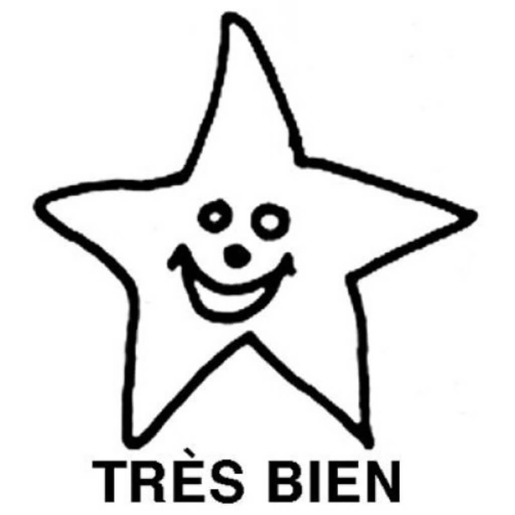 FRENCH TRES BIEN STAR STAMP 