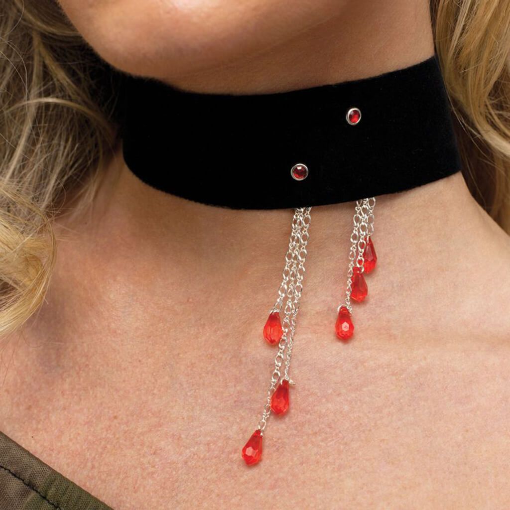 Vampiress Blood Drop Choker