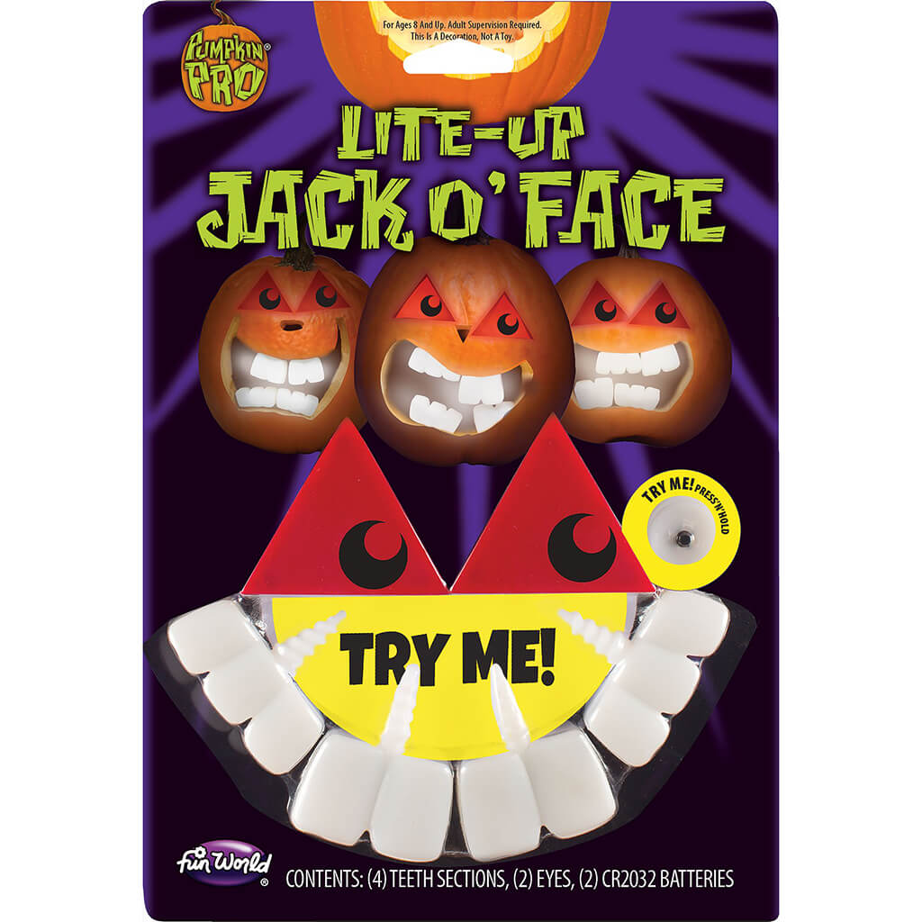 Light Up Jack-O-Face Assortment