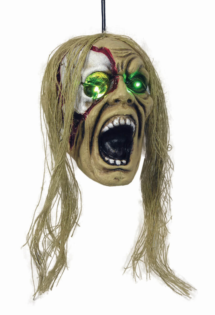 PROP-LIGHT UP ZOMBIE HEAD