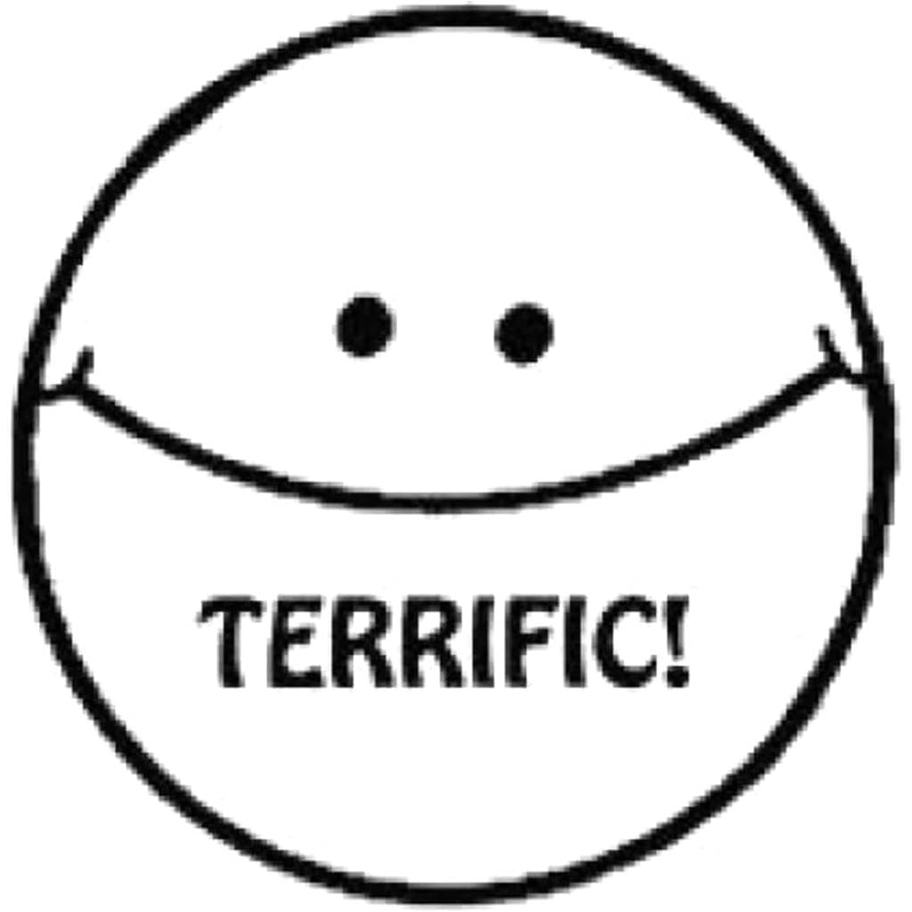 JUMBO TEACHER TERRIFIC SMILE STAMP 