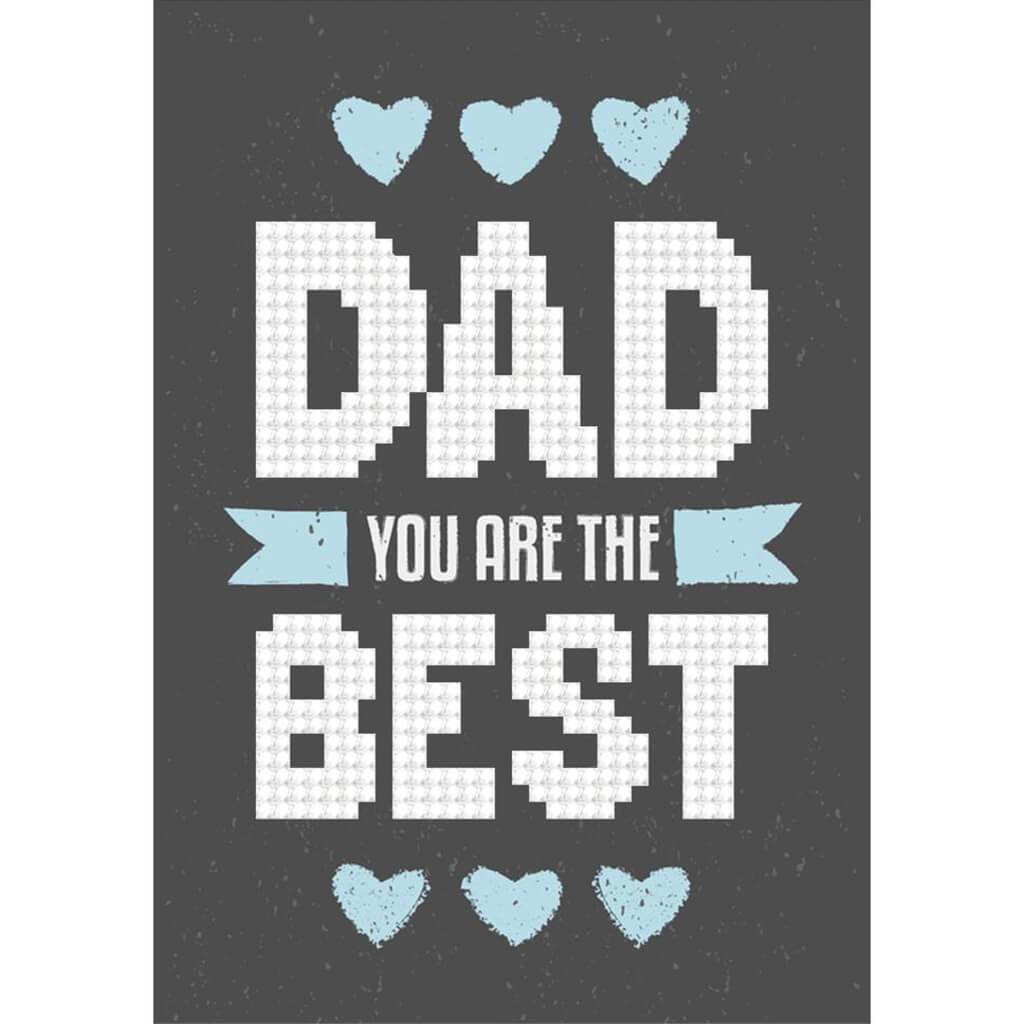 Diamond Embroidery Facet Art Greeting Card Kit Best Dad