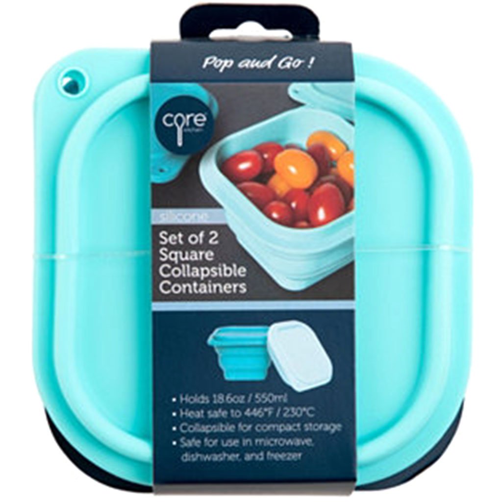 Collapsible Food Containers Set of 2 Square