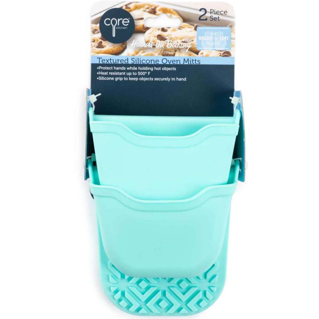 Textured Silicone Oven Mitt, 2pc