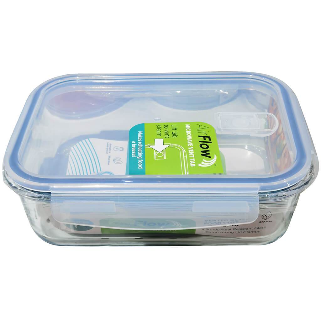 Vented Glass Food Storage Sapphire, 46oz