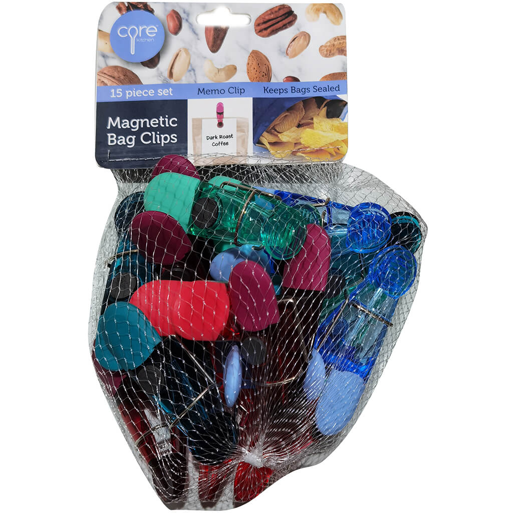 Magnetic Bag Clips, 15pc