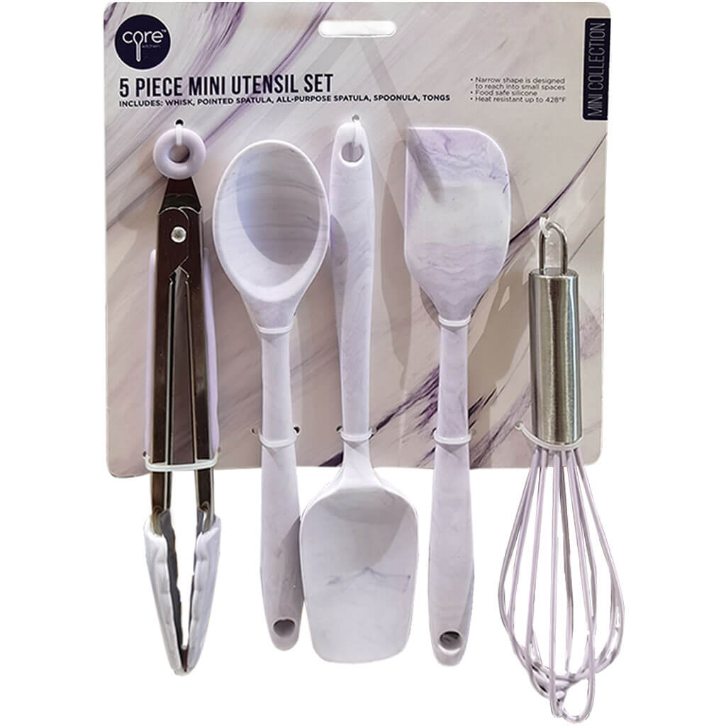 Mini Silicone Utensil Set, 5pc