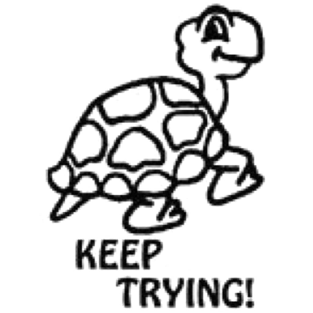 KEEP TRYING TURTLE STAMP 