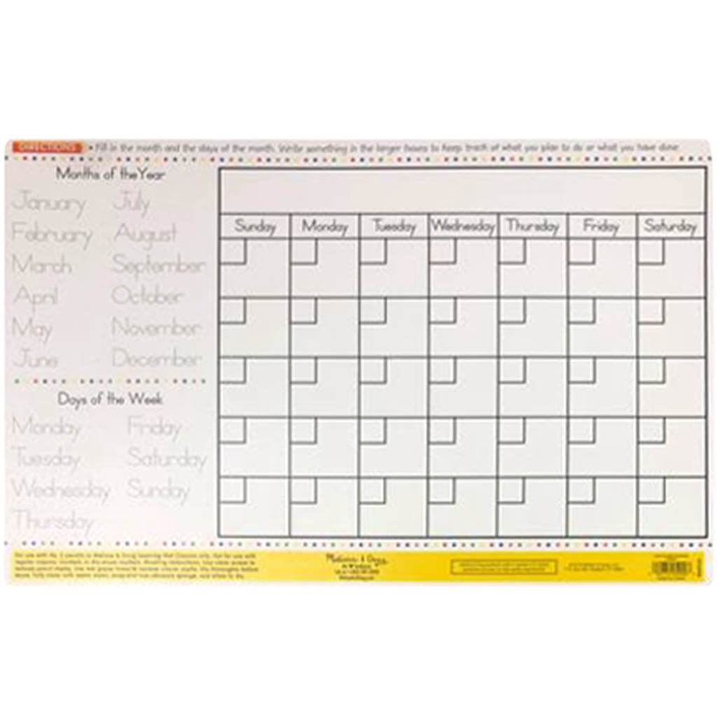 Calendar Learning Mat (Bundle of 6)