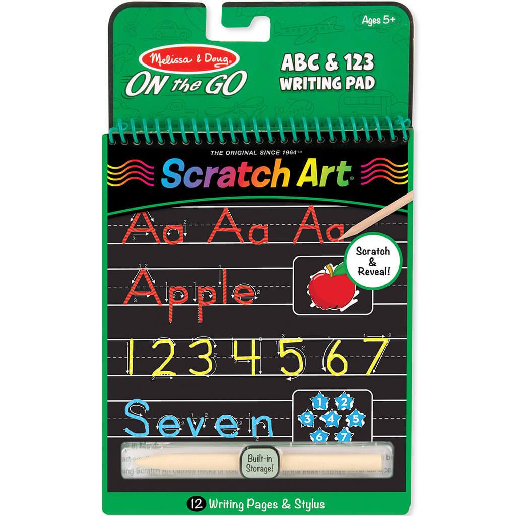 ABC &amp; 123 Writing Pad Scratch Art