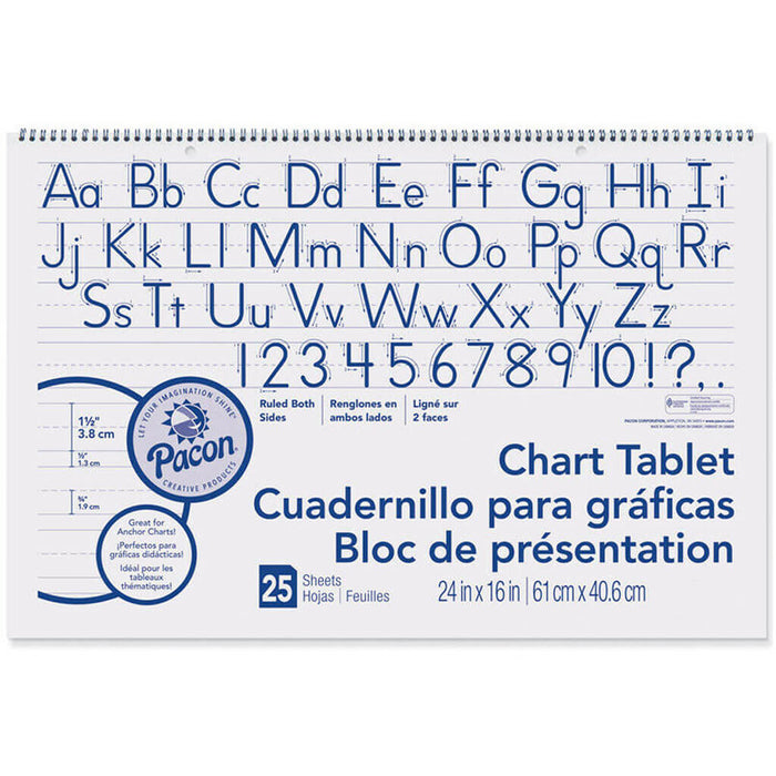 Chart Tablet White 1.5in Ruled  24in x 16in