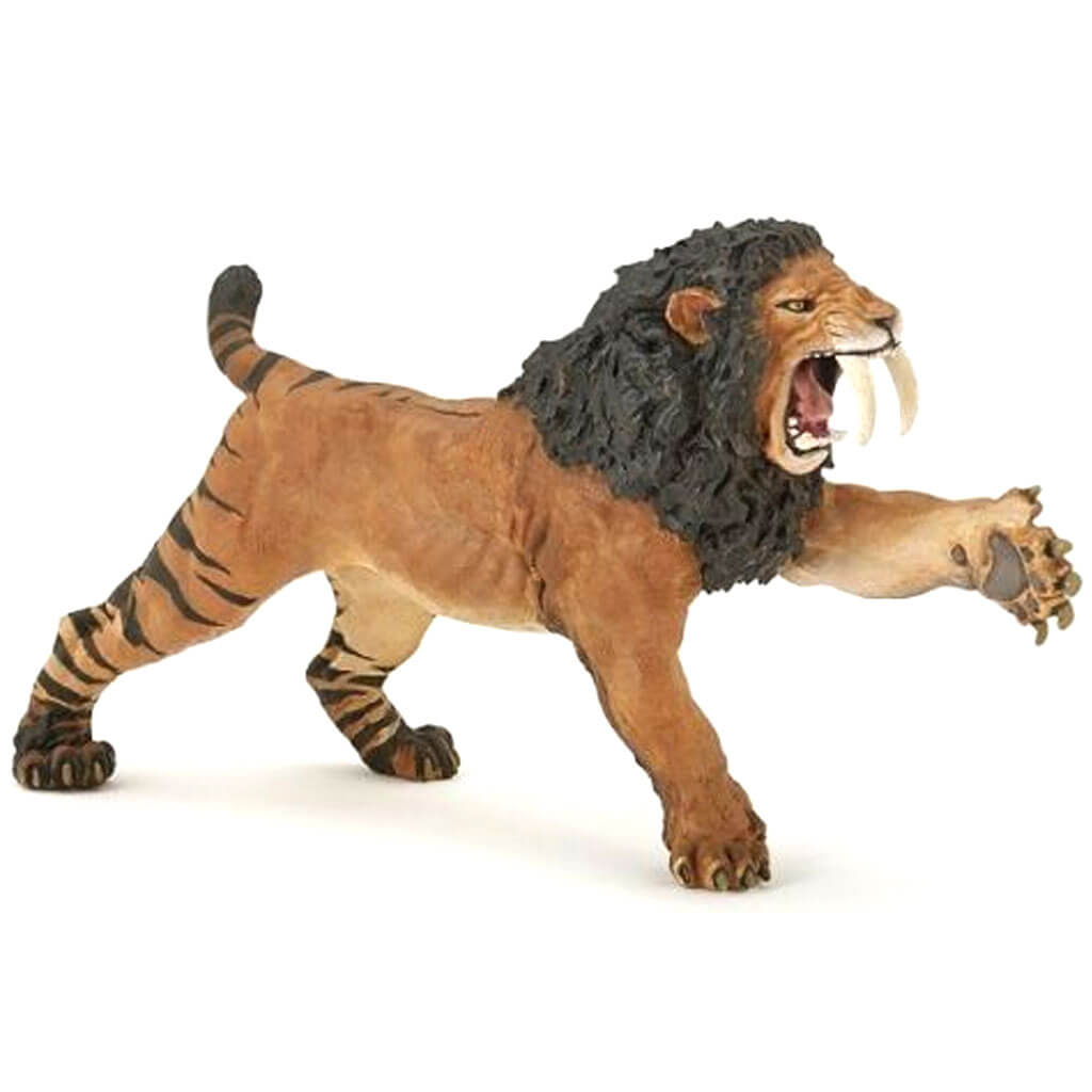 Roaring Smilodon Figurine