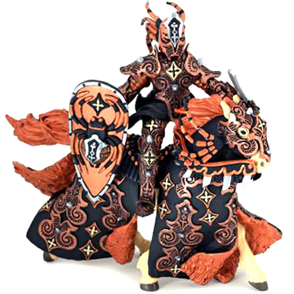 Dark Spider Warrior and Horse Figurine