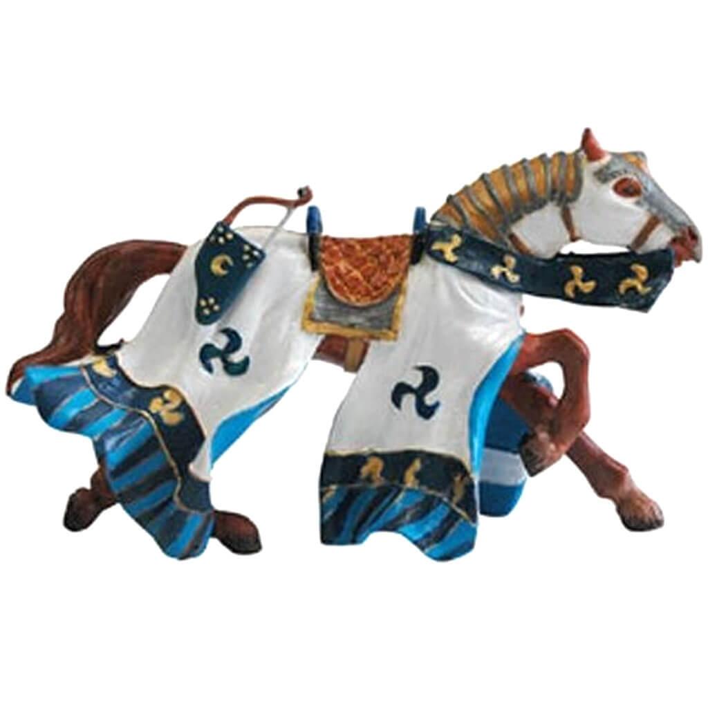 Ottoman Knight&#39;s Horse Blue Figurine