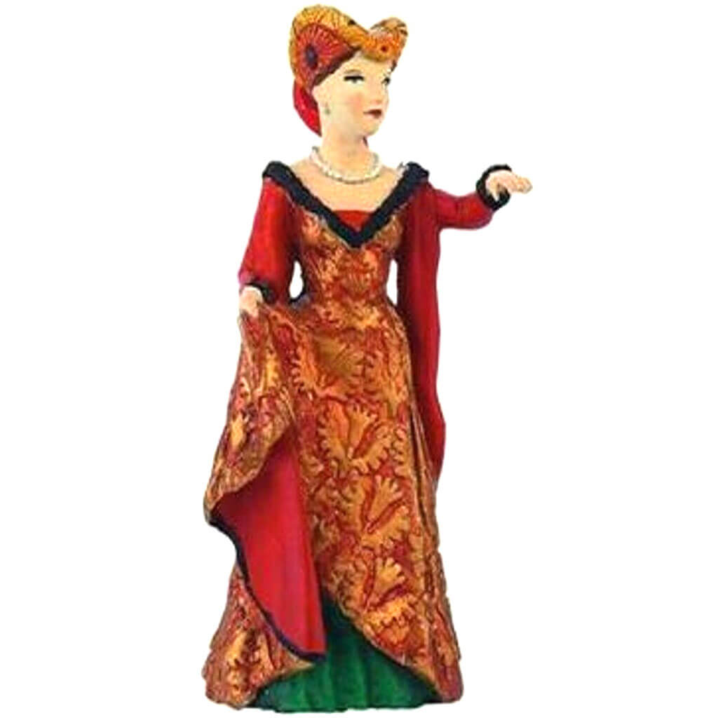 Medieval Fair Lady Red Figurine