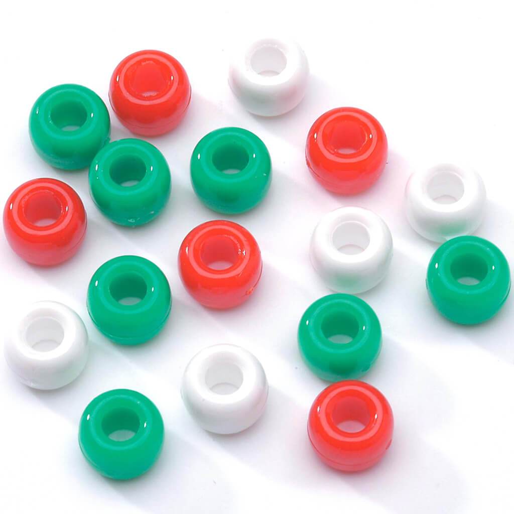 Round Pony Beads Big Value Pack Christmas 720pc