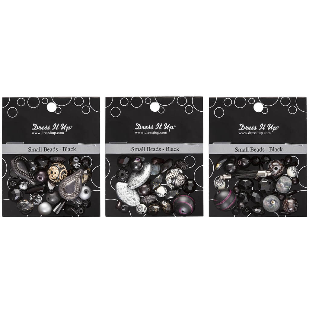 Beads Assorted Black Small