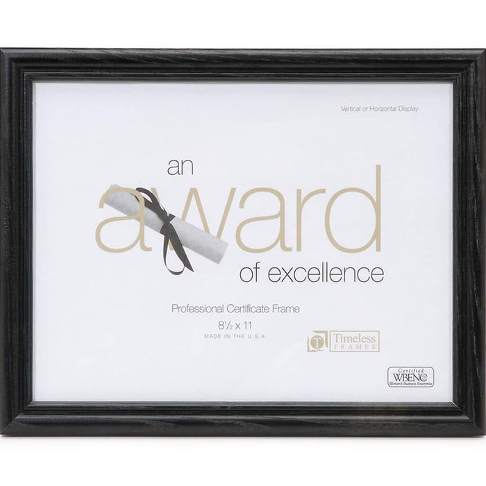 Rounded Ash Black Wall Frame, 8.5in X 11in