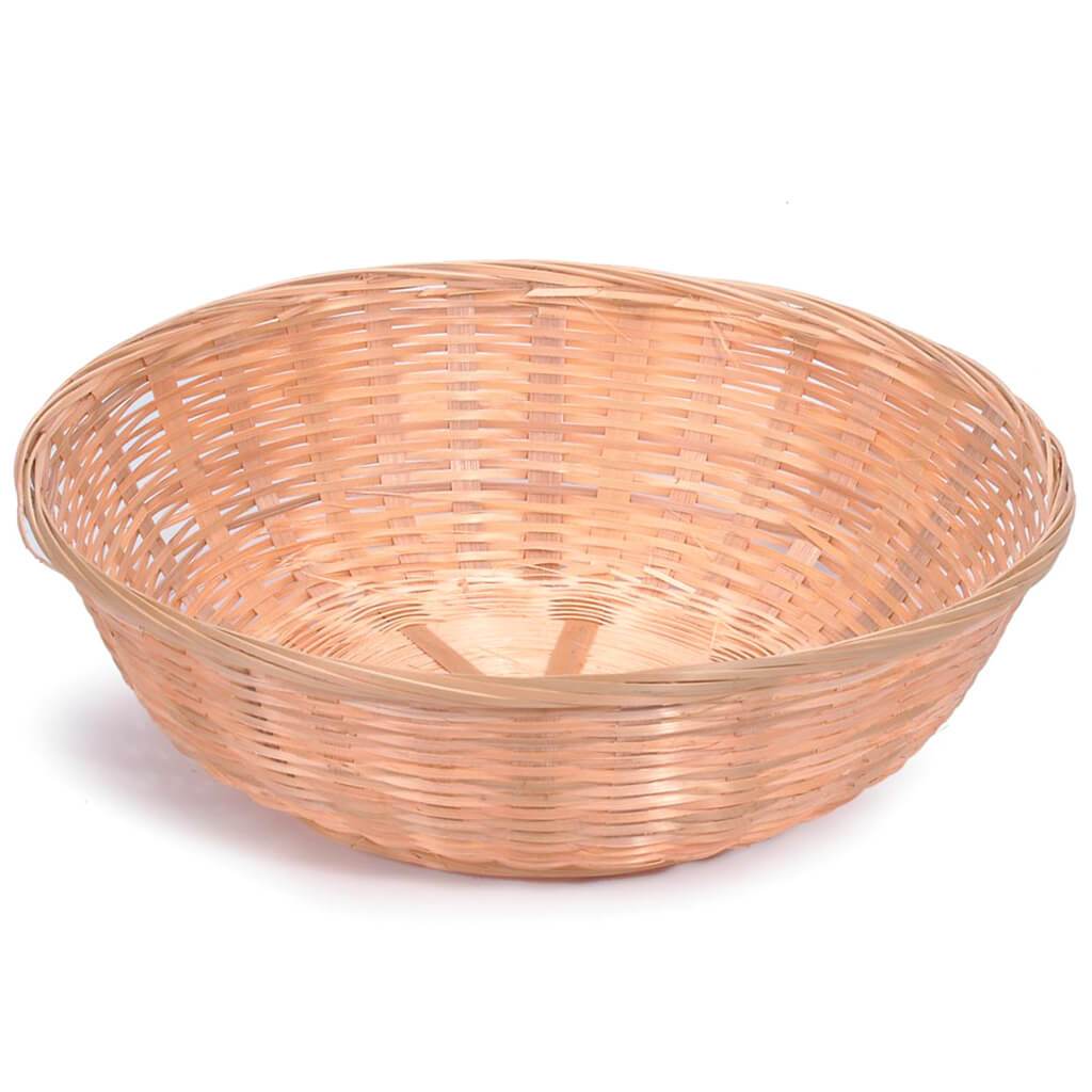 Bamboo Bread Basket Round 12in X 3.5in