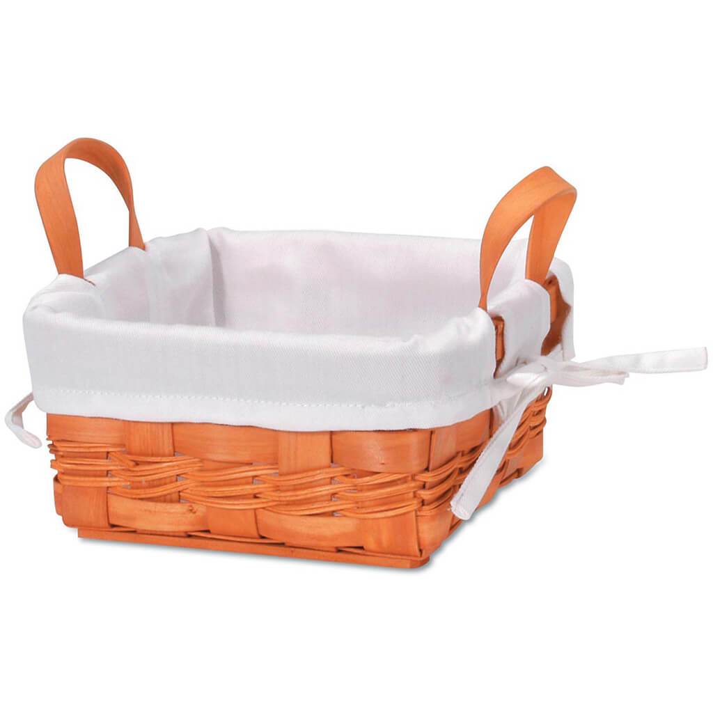 Chipwood Basket with Liner, 7.25in