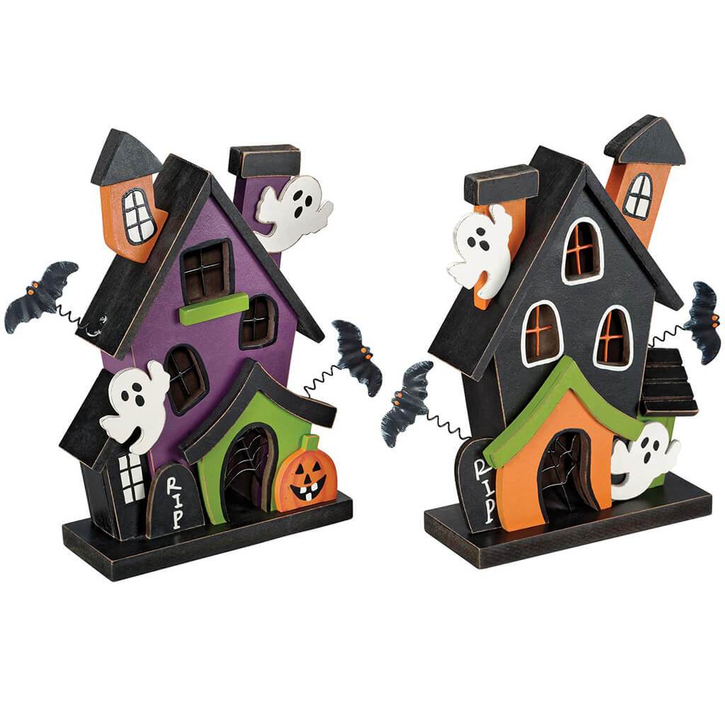 Table Spooky House Ghost, 2 Assorted