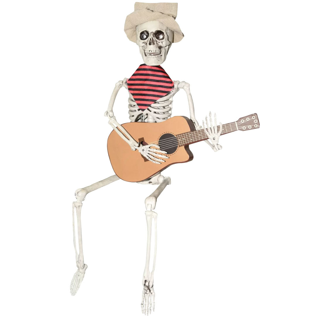 Animated Skeleton with Guitar, 23.6in