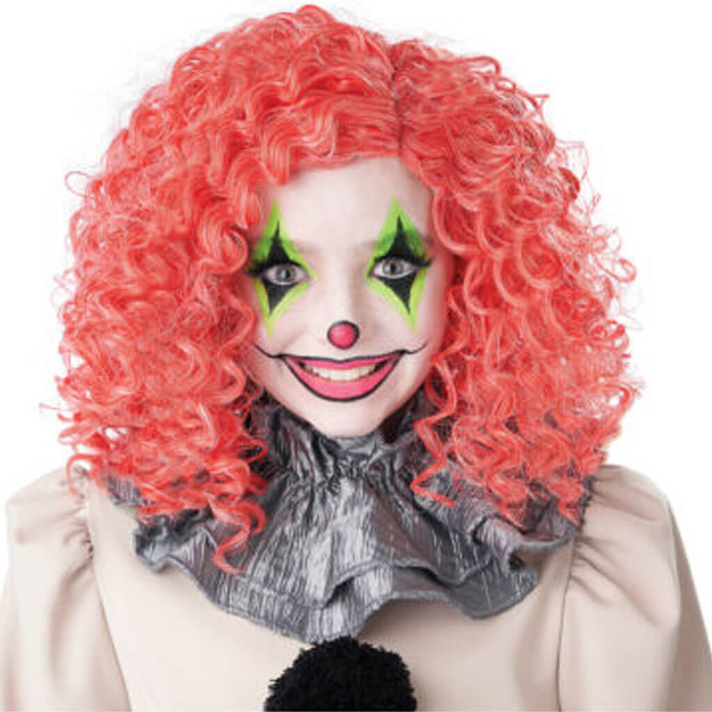 Glow In The Dark Curly Clown Wig