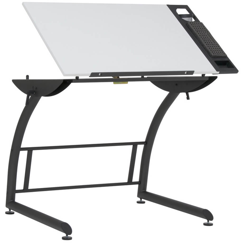 Studio Designs Triflex Drawing Table Charcoal with White Top