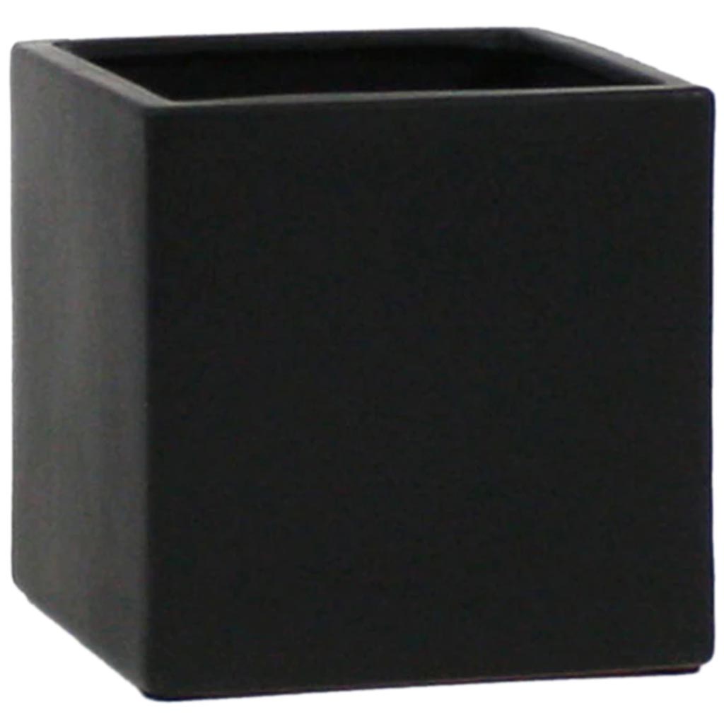 Black Square Cube Vase, H3in X L3in X W3in