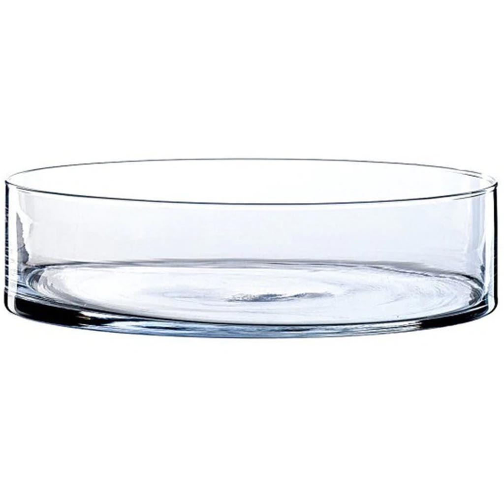 Clear Cylinder Glass Vase, H15in X L15in X W15in